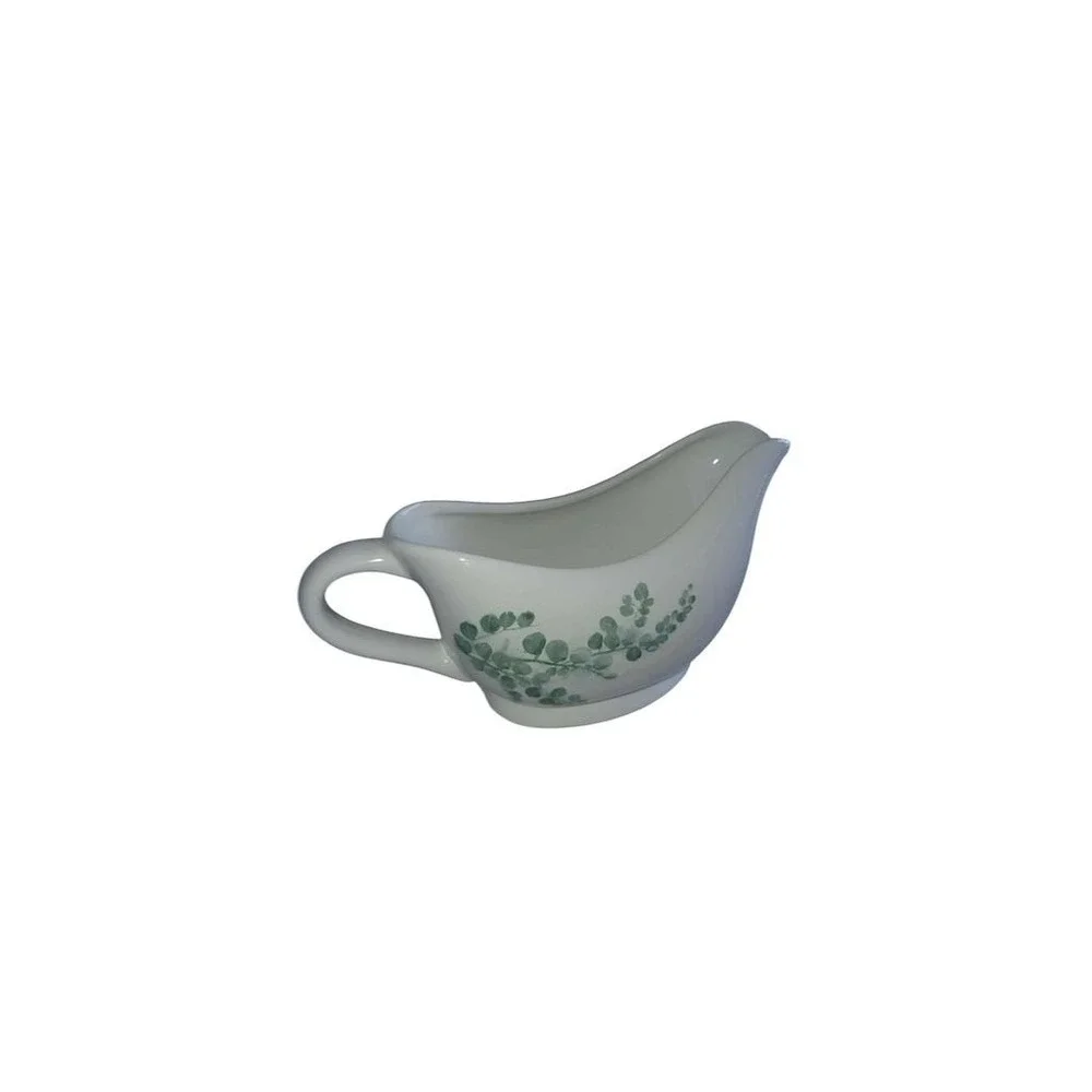 Pier 1 Imports Gravy Boat Green Ivy Design 9
